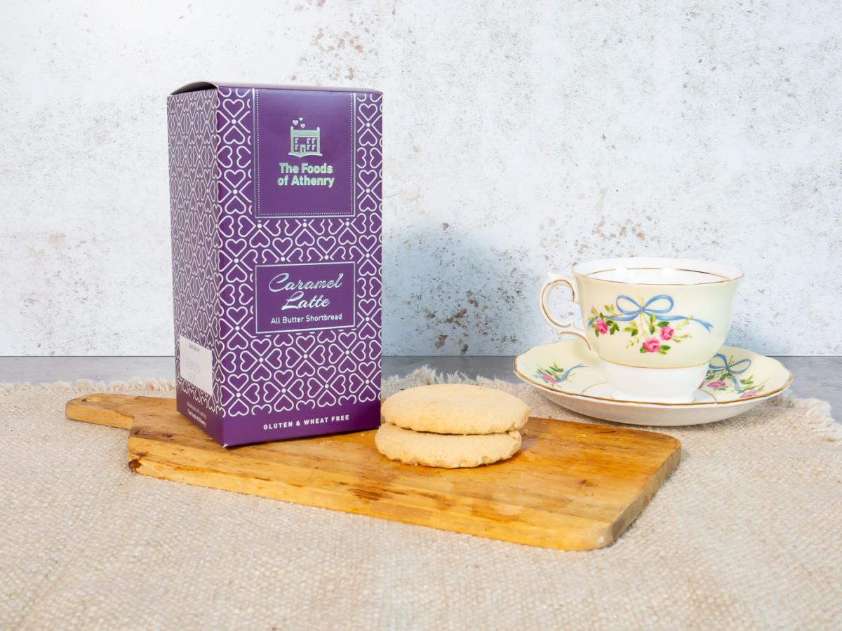Gluten free caramel latte all butter shortbread