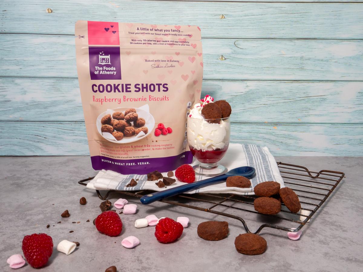 Gluten free raspberry brownie mini biscuits 